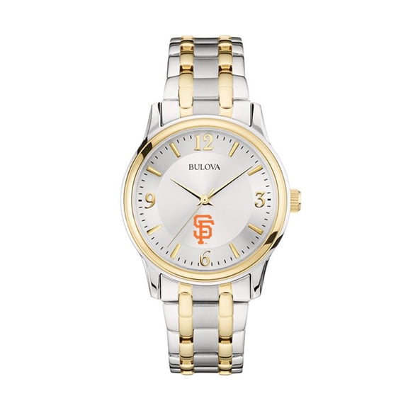 Men's Bulova Silver/Gold San Francisco Giants Two-Tone Watch