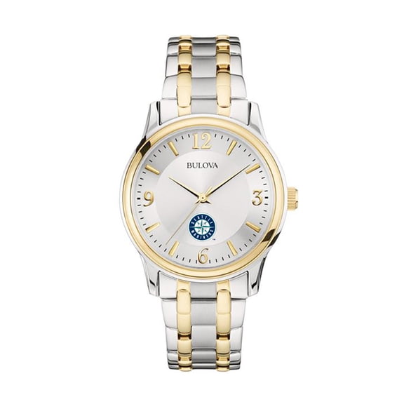 Men's Bulova Silver/Gold Seattle Mariners Two-Tone Watch