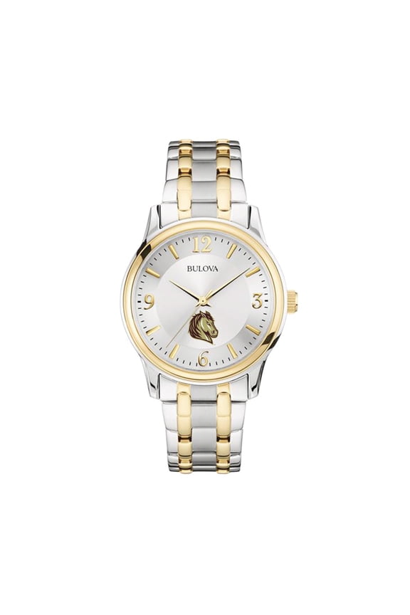 Men's Bulova Silver/Gold Southwest Minnesota State Mustangs Two-Tone Stainless Steel Watch