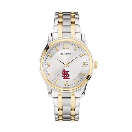 Men's Bulova Silver/Gold St. Louis Cardinals Two-Tone Watch