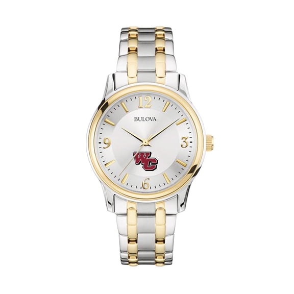 Men's Bulova  Silver/Gold Washington College Shoremen Two-Tone Stainless Steel Watch