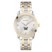 Men's Bulova Silver/Gold Wilkes Colonels Two-Tone Stainless Steel Watch