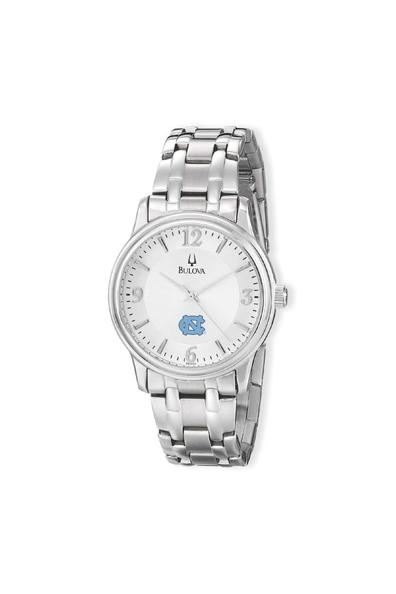 Men's Bulova Silver North Carolina Tar Heels Stainless Steel Quartz Watch