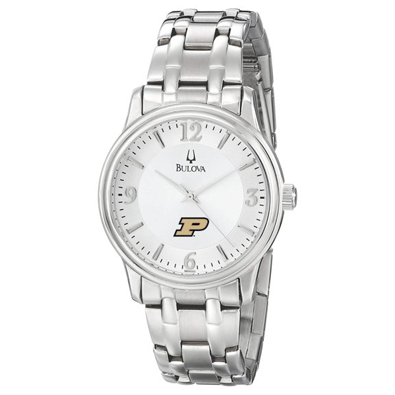 Men's Bulova Silver Purdue Boilermakers