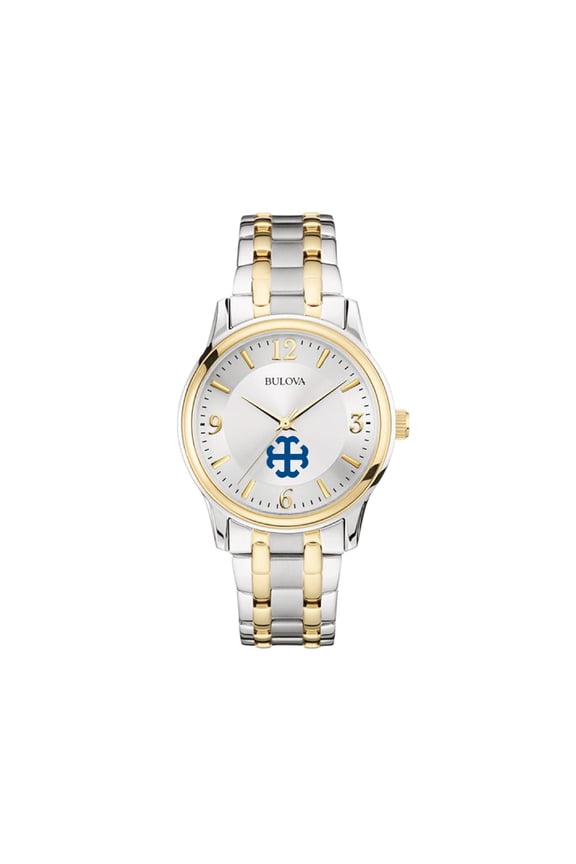 Men's Bulova Silver Saint Mary's Belles Classic Two-Tone Round Watch