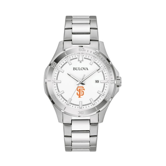 Men's Bulova Silver San Francisco Giants Stainless Steel Classic Sport Watch