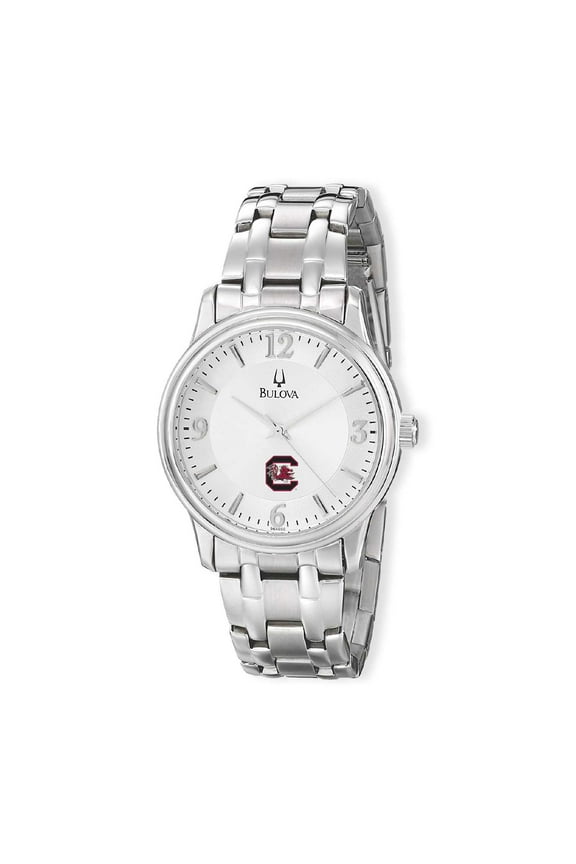 Men's Bulova Silver South Carolina Gamecocks Stainless Steel Quartz Watch