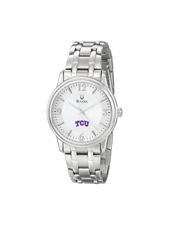 Men's Bulova Silver TCU Horned Frogs