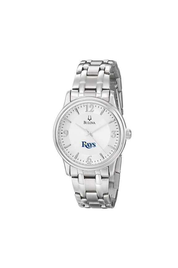Men's Bulova Silver Tampa Bay Rays Stainless Steel Watch