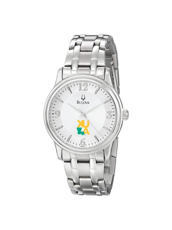 Men's Bulova Silver Xavier University of Louisiana Gold Rush
