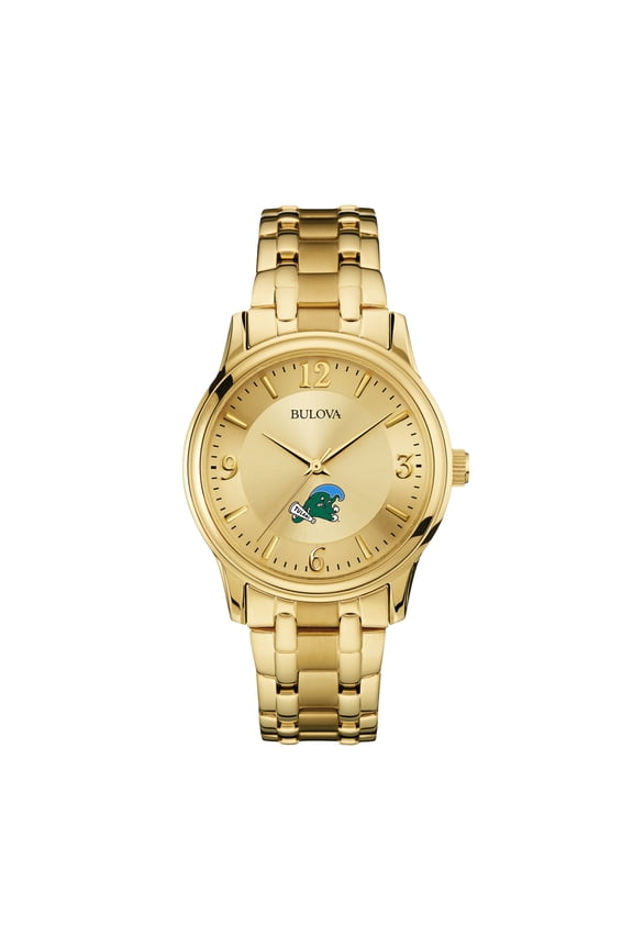 Men's Bulova Tulane Green Wave Gold-Tone Watch