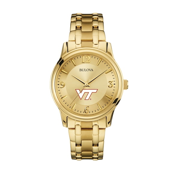 Men's Bulova Virginia Tech Hokies Gold-Tone Watch