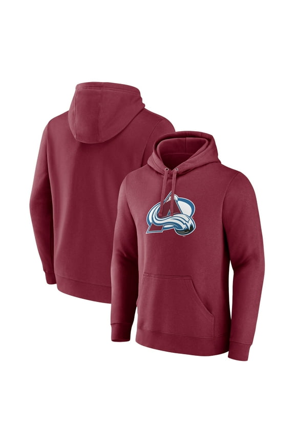 Men's Burgundy Colorado Avalanche Primary Logo Pullover Hoodie