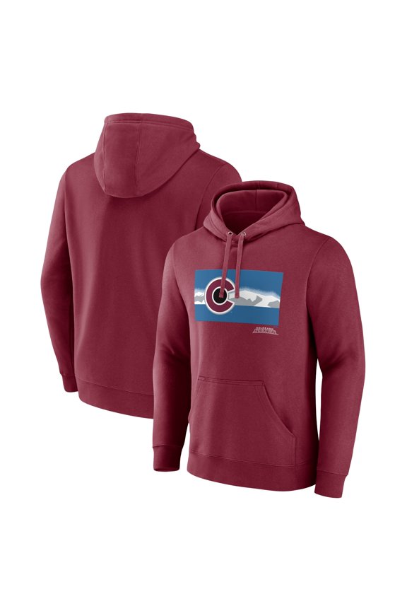 Men's Burgundy Colorado Avalanche Shout Out Pullover Hoodie