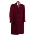 thumbnail image 1 of Men's Burgundy Double Breasted Wool Blend Overcoat Alberto DB-COAT, 1 of 1