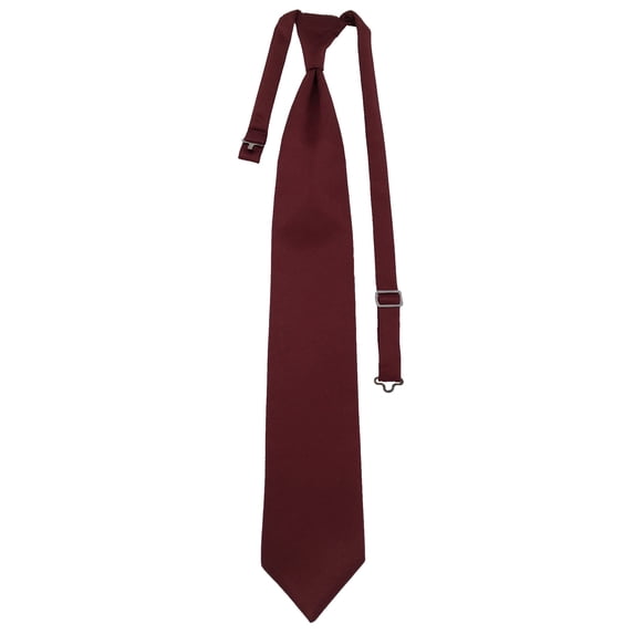 Men’s Burgundy Formal Satin Pre-Tied Necktie Tie in a Variety of Colors by Spencer J’s Signature Satin Collection