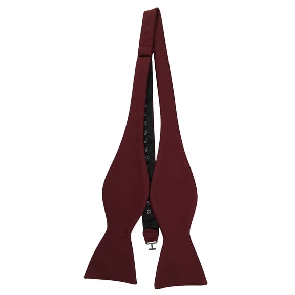 Men’s Burgundy Formal Satin Self-Tie Bow Tie in a Variety of Colors by Spencer J’s Signature Satin Collection