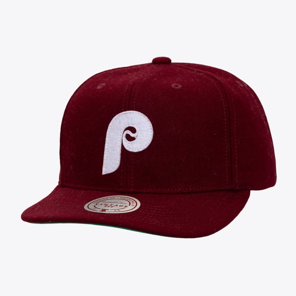 Men's  Burgundy Philadelphia Phillies Vintage Fit Melton Wool Adjustable Hat