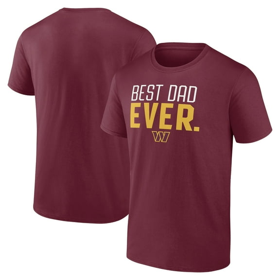 Men's Burgundy Washington Commanders Best Dad Ever Team T-Shirt