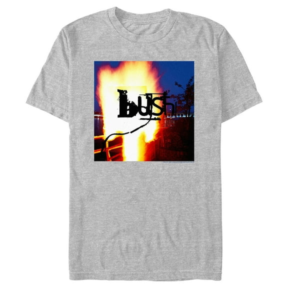 Men's Bush Razorblade Suitcase Album Cover Graphic Tee Athletic Heather Large