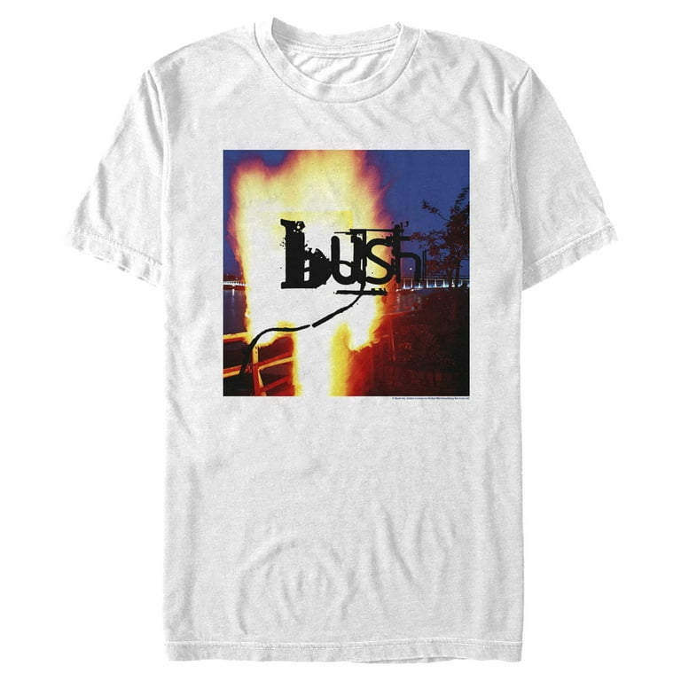Men's Bush Razorblade Suitcase Album Cover Graphic Tee White Large