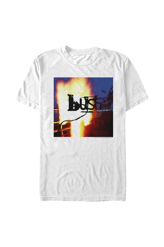 Men's Bush Razorblade Suitcase Album Cover Graphic Tee White X Large