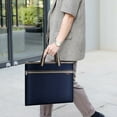 thumbnail image 1 of Men's Business Briefcase Portable File Bag A4 Waterproof Office Data Bag Laptop Messenger Bag for Work Meetings Commute Travel - Large Capacity Document Organizer with Main Compartment, 1 of 4