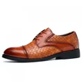 thumbnail image 1 of Men's Business Casual Dress Shoes Classic Wingtip Lace-Up Brogues Modern Formal Woven Leather Oxfords, 1 of 6