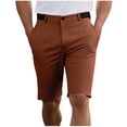 thumbnail image 1 of Men's Business Casual Golf Shorts Twill 8" Inseam Flat Front Lightweight Summer Short Pants with Belt Loops and 4 Pockets for Office Work, 1 of 4