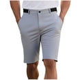thumbnail image 1 of Men's Business Casual Golf Shorts Twill 8" Inseam Flat Front Lightweight Summer Short Pants with Belt Loops and 4 Pockets for Office Work, 1 of 9