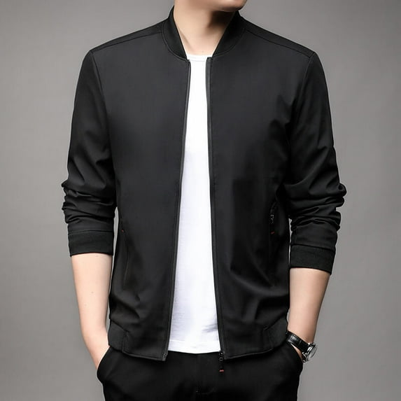 Men's Business Casual Jacket Spring Jacket Solid Color