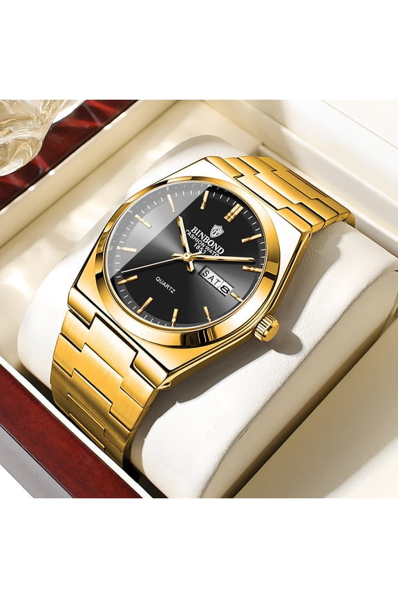 Men's Business Casual Quartz Thin Double Calendar Men's Watch