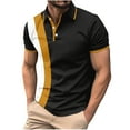 thumbnail image 1 of Men's Business Casual Shirts Short Sleeve Print Summer Casual Golf Work Buttons Collar Shirt, 1 of 5
