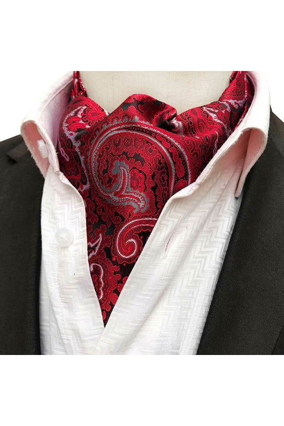 Men's Business Cravat Ascot Scarves Colorful Paisley Flower Wedding Party Ties