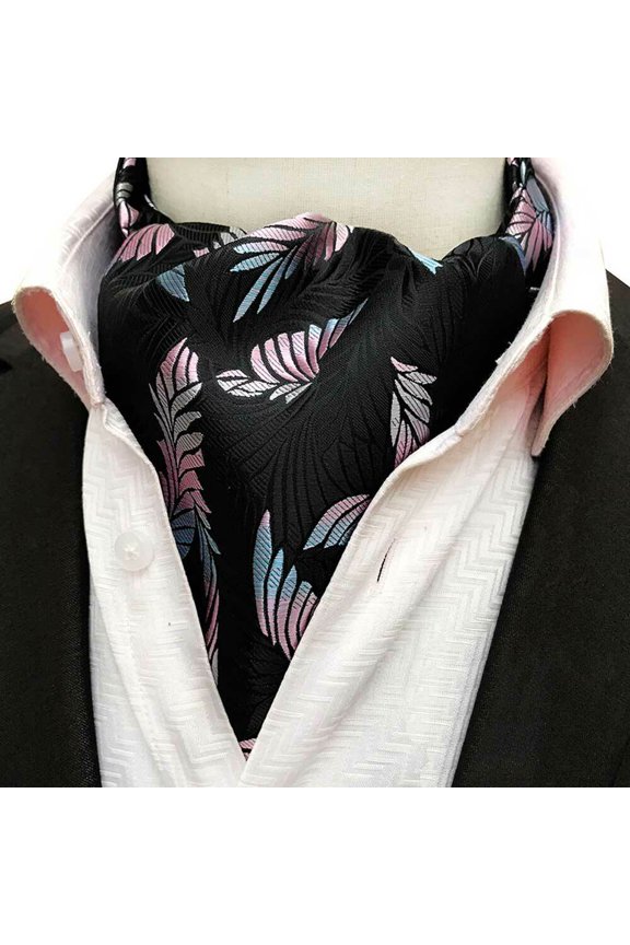 Men's Business Cravat Ascot Scarves Colorful Paisley Flower Wedding Party Ties