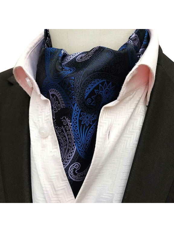 Men's Business Cravat Ascot Scarves Colorful Paisley Flower Wedding Party Ties