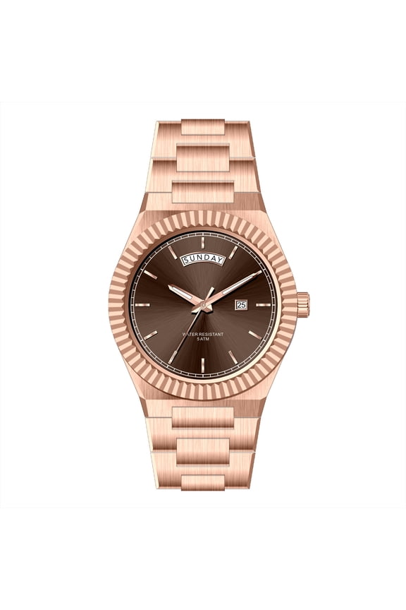 Men's Business Datejust Quartz Watch, Waterproof Steel Band, Large Dial Quartz Wristwatch, Fashionable Trendy Watch