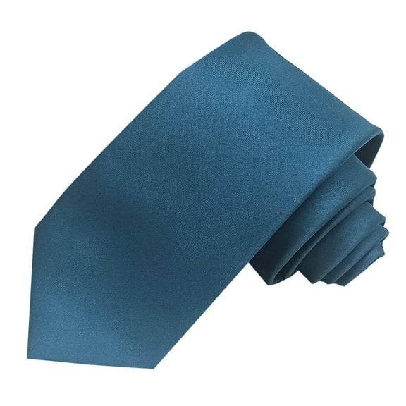 Men's Business Formal Wear Tie Fashion Business 8cm Dress Shirt Solid Polyester Hand Tie Blue
