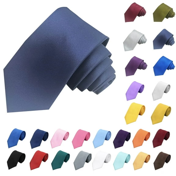 Men's Business Formal Wear Tie Fashion Business 8cm Dress Shirt Solid Polyester Hand Tie Navy