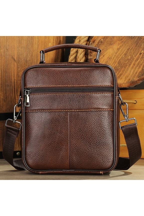 Men's Business Light Luxury Shoulder Messenger Bag,Coffee