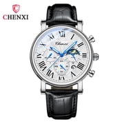 Men's Business Moon Phase Calendar Waterproof Watch