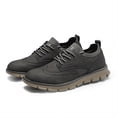 thumbnail image 1 of Men's Business Oxford Comfortable Lightweight Leather Casual Walking Breathable Office Flat Non-Slip Cushioned Shoes Gray 10.5 US, 1 of 7