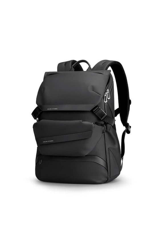 Men's Business Travel Computer Backpack Detachable Letter Backpack Large Capacity,Elegant Black