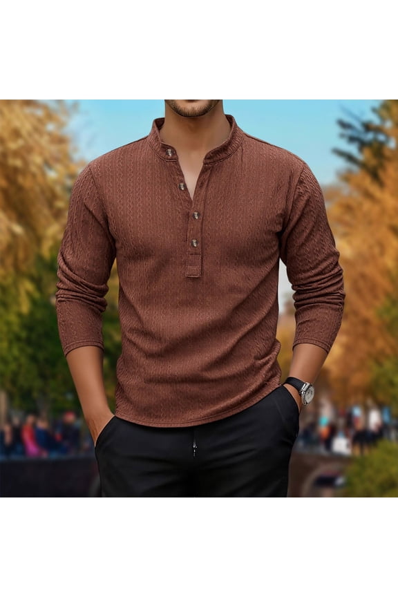 Men's Button Down Casual Shirt, Lightweight Chambray, Versatile for Spring Layering, Weekend Brunch, and Denim Looks Brown S