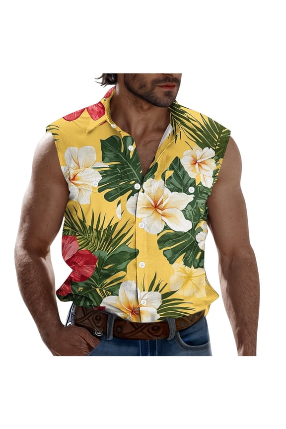 Men's Button Down Horse Lover Tank Top Sleeveless Horse Racing Summer Tops 2026 Collared Funny Horseback Riding Vest