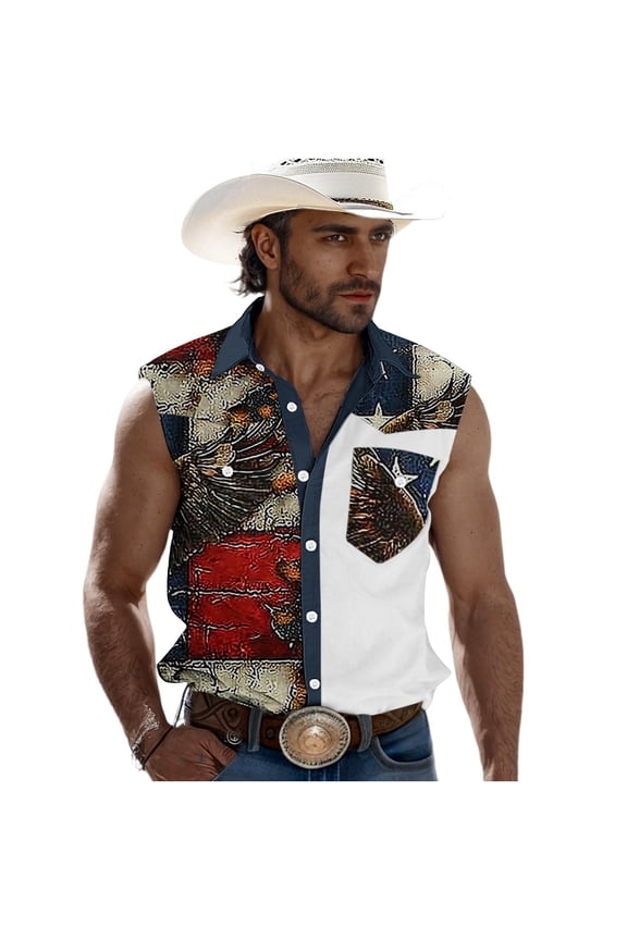 Men's Button Down Horse Lover Tank Top Sleeveless Horse Racing Summer Tops 2026 Collared Funny Horseback Riding Vest