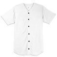thumbnail image 1 of Men's Button Down Jersey Casual V Neck Short Sleeve Plain Hipster Hip Hop T Shirts Jersey Tops, 1 of 3