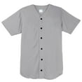 thumbnail image 1 of Men's Button Down Jersey Casual V Neck Short Sleeve Plain Hipster Hip Hop T Shirts Jersey Tops, 1 of 5