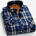 thumbnail image 1 of Men's Button Down Plaid Shirt with Chest Pocket Long Sleeve Regular Fit Tops Collared Casual Office Blouses (XL, Blue), 1 of 4