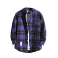 thumbnail image 1 of Men's Button Down Regular Fit Long Sleeve Plaid Casual Shirts XL, 1 of 2